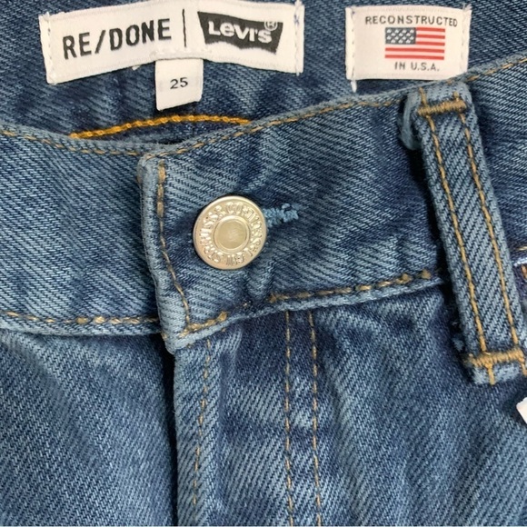 RE/DONE Levi’s Button Fly Tinted Steel Blue 90’s Jeans New With Tags - Picture 5 of 16